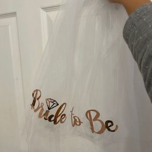 Bride to be bachelorette veil